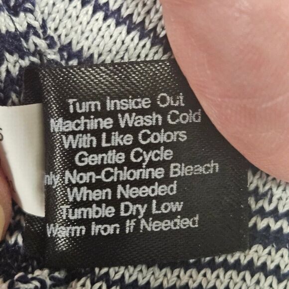 6th and Lane Dress Navy Blue and White Size 26/28 V-Neck Strappy Stretchy - Picture 9 of 9